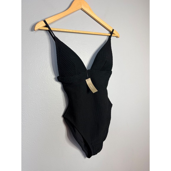 J.Crew Plunge crochet one-piece Black Size 6 NWT - Picture 5 of 11
